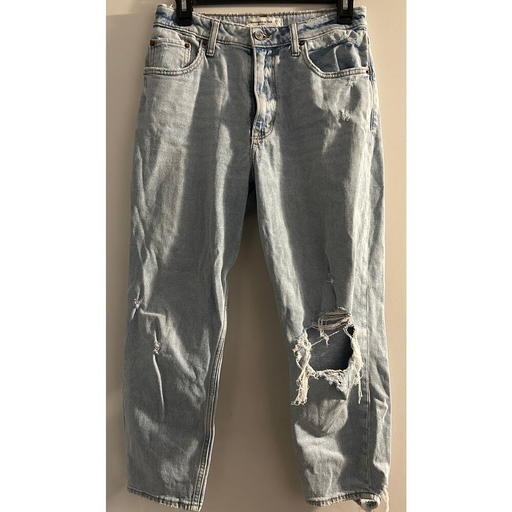 Abercombie & Fitch Women's The Mom High Rise Curve Love Jeans 27/4